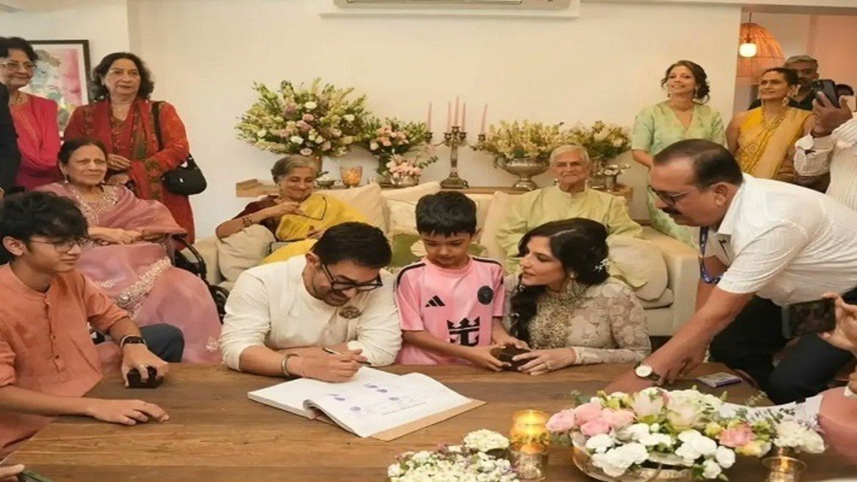 आमिर खान ने गौरी स्प्रैट से रचाई शादी, मुंबई में निजी समारोह में लिए सात फेरे; सामने आई पहली तस्वीर