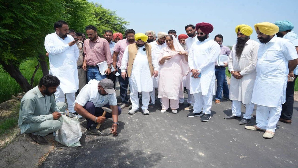 वादे पर खरे उतरे मंत्री हरभजन ETO, बठिंडा पहुंचकर सड़क की गुणवत्ता का लिया जायजा